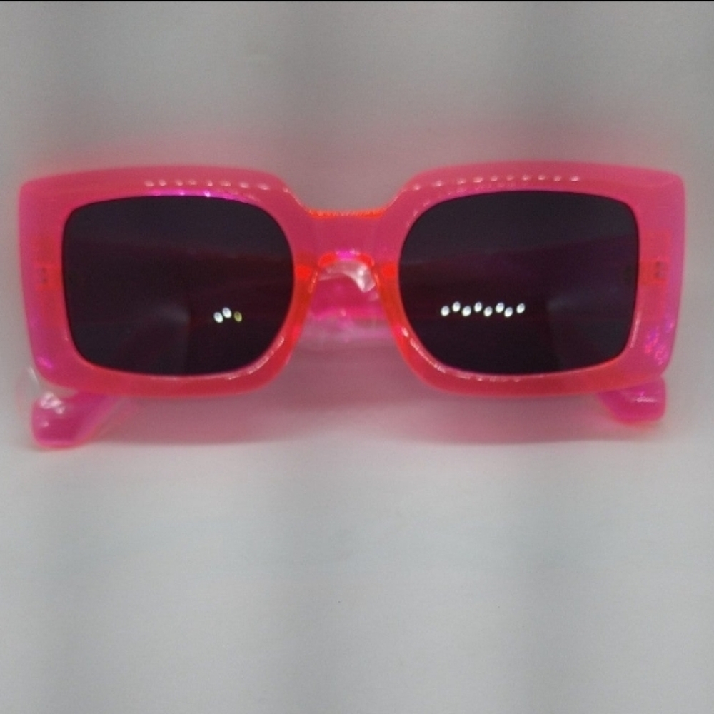 Neon Pink Frame Women's Sunglasses
